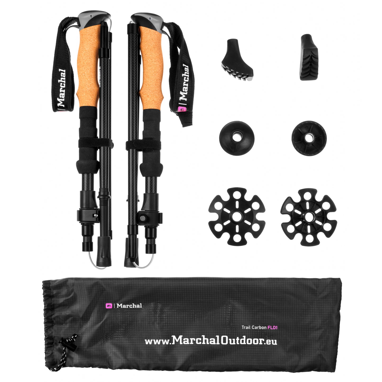 Marchal Outdoor Trail Carbon FLD1(long) / 115cm - 135cm hiking poles